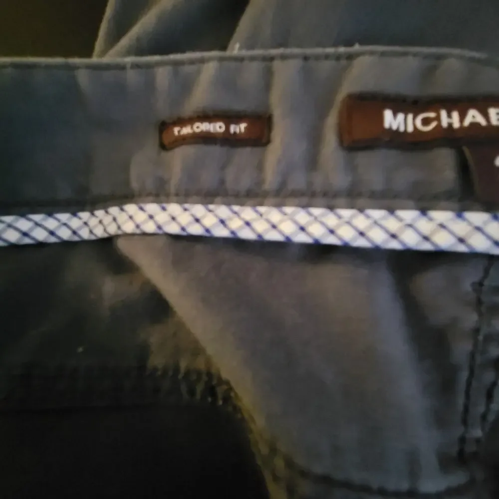 Michael Kors‎ Men Pants Size 40 x 34 Tailored Fit Blue Gray Cotton Blend